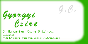 gyorgyi csire business card